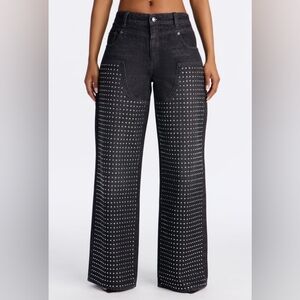 NWOT Rhinestone Embellished Carpenter Denim Jeans 4-6
